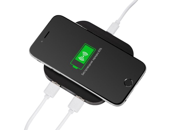 USB-хаб с беспроводной зарядкой «Tile», 5 Вт — изображение 2