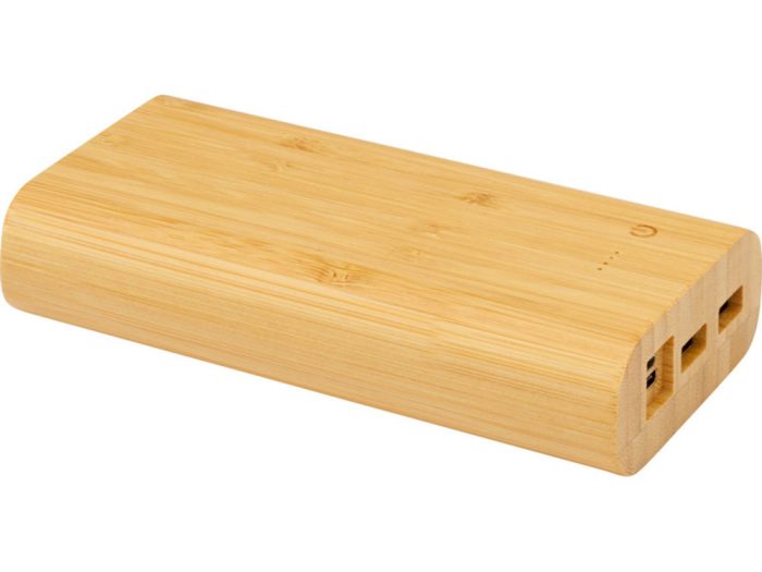 Портативное зарядное устройство «Tulda» из бамбука, 20000 mAh — изображение 4