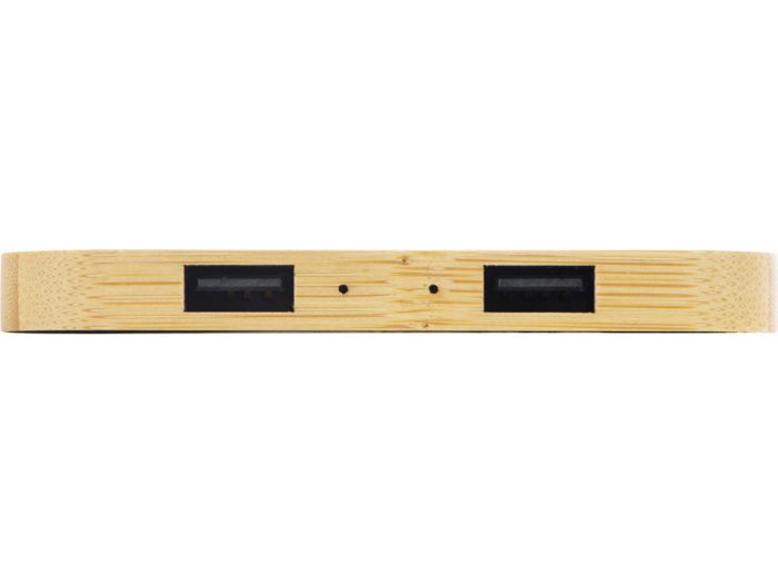 USB-хаб с беспроводной зарядкой из бамбука «Plato», 5 Вт — изображение 6