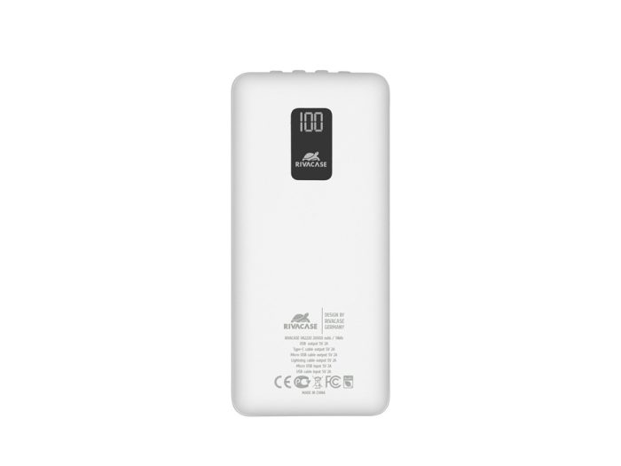 Внешний аккумулятор с дисплеем и встроенными кабелями VA2220, 20000 mAh — изображение 2