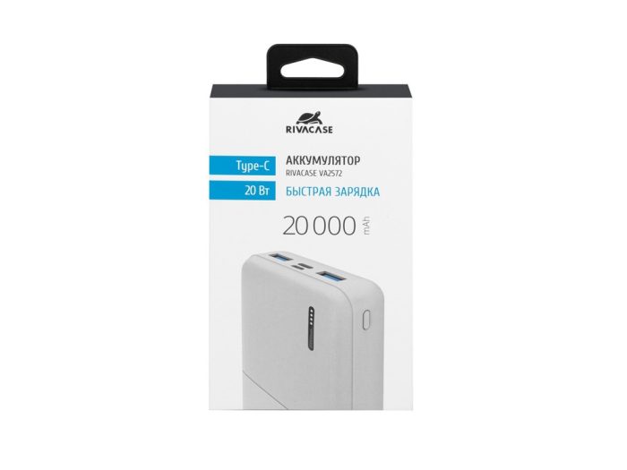 Внешний аккумулятор с дисплеем и быстрой зарядкой QC/PD VA2572, 20000 mAh — изображение 18