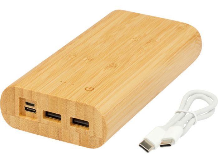 Портативное зарядное устройство «Tulda» из бамбука, 20000 mAh — изображение 5