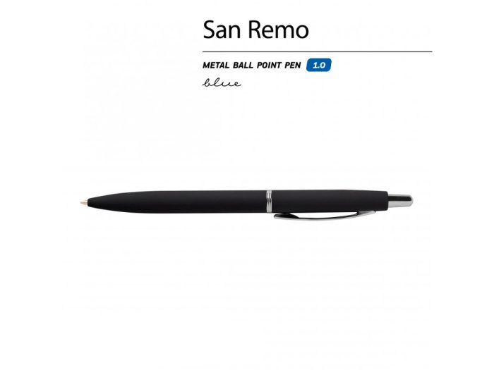 Ручка металлическая шариковая «San Remo», софт тач — изображение 2