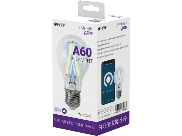Умная LED лампочка «IoT A60 Filament» — изображение 3