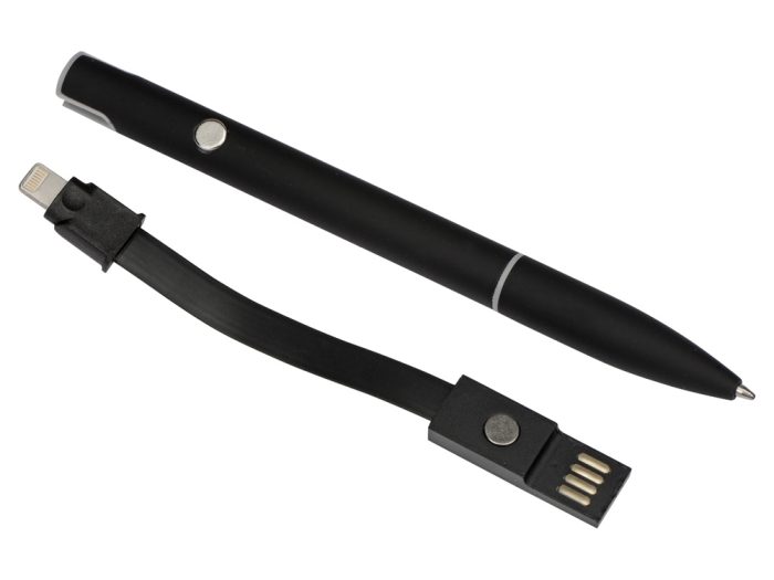 Ручка металлическая шариковая «Connect» с кабелем USB 2 в 1 — изображение 6
