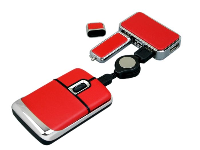 Подарочный набор USB-SET: USB мышь, USB хаб, USB 3.0- флешка на 64 Гб — изображение 2